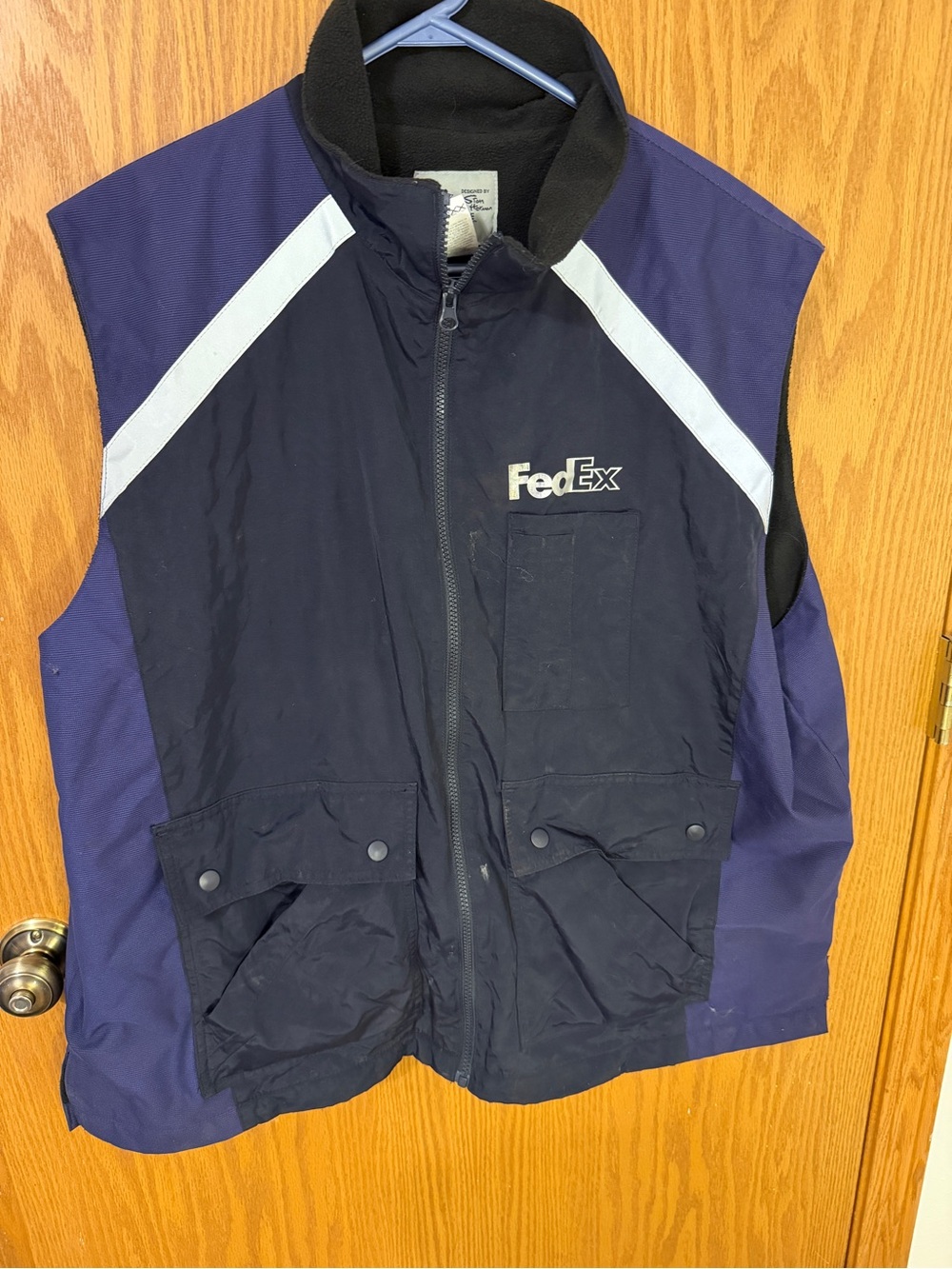 FedEx Stan Herman VF Imagewear Fleece Lined Work Vest Blue XXL